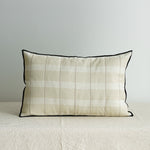 Living by OSN Embroidered Lumbar Cushion Cover in Nude Plaid