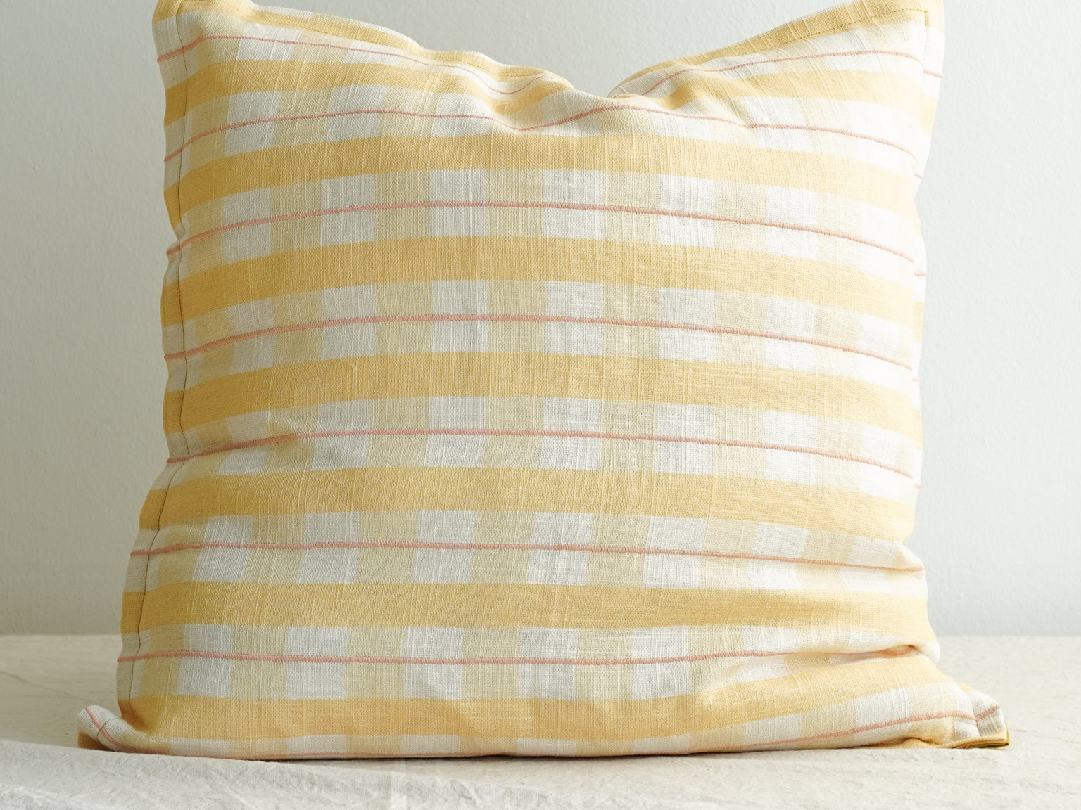 Living by OSN Embroidered Plaid Cushion Cover