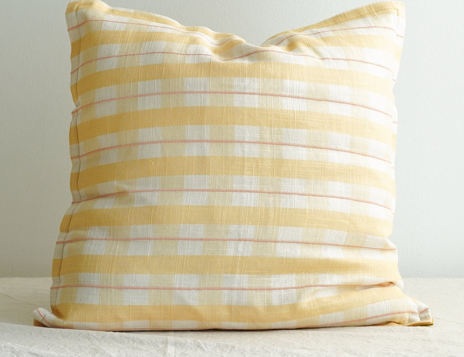 Living by OSN Embroidered Plaid Cushion Cover