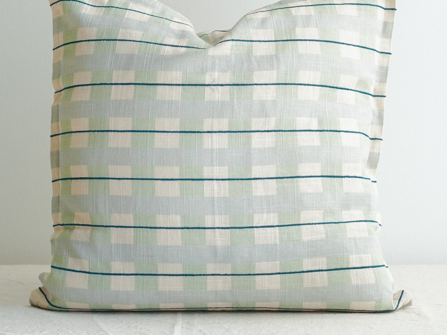 Living by OSN Embroidered Plaid Cushion Cover