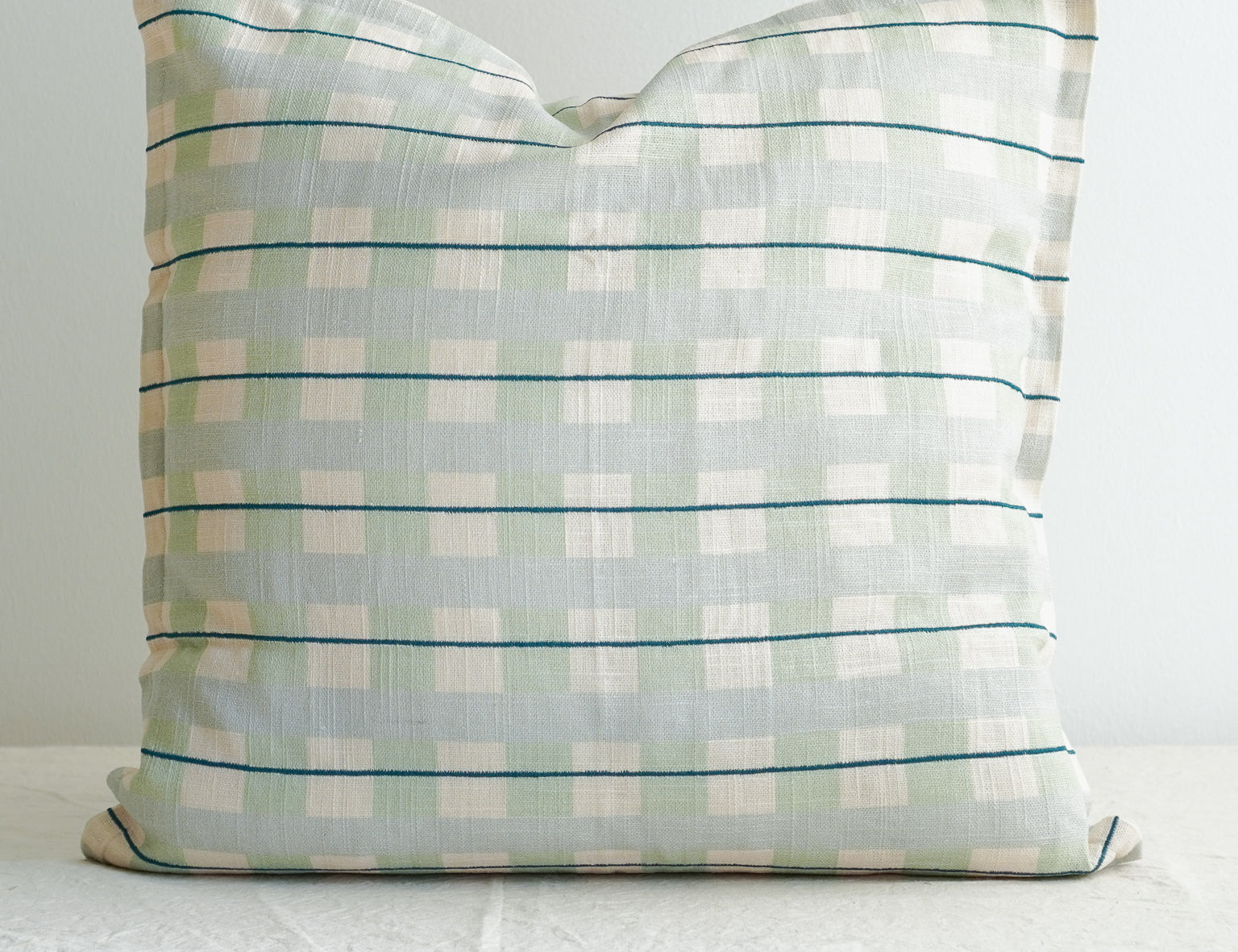 Living by OSN Embroidered Plaid Cushion Cover