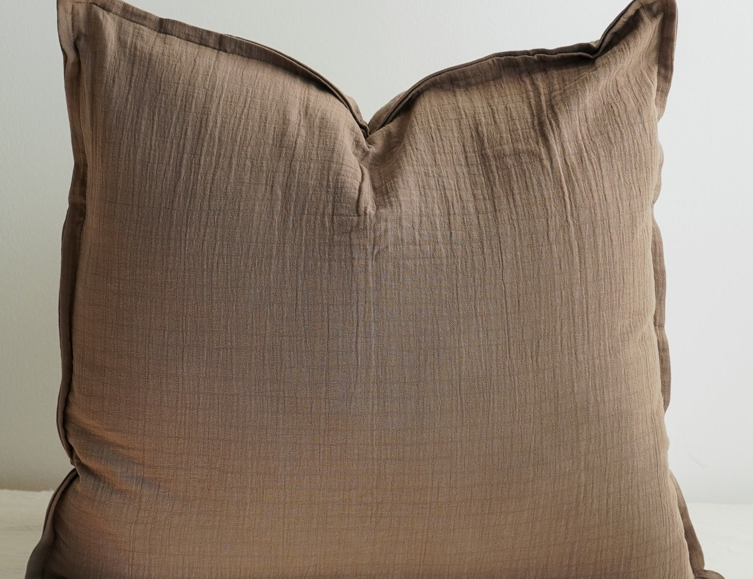 Living by OSN Cotton Gauze Oversized Cushion Cover in Dark Brown