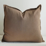 Living by OSN Cotton Gauze Oversized Cushion Cover in Dark Brown