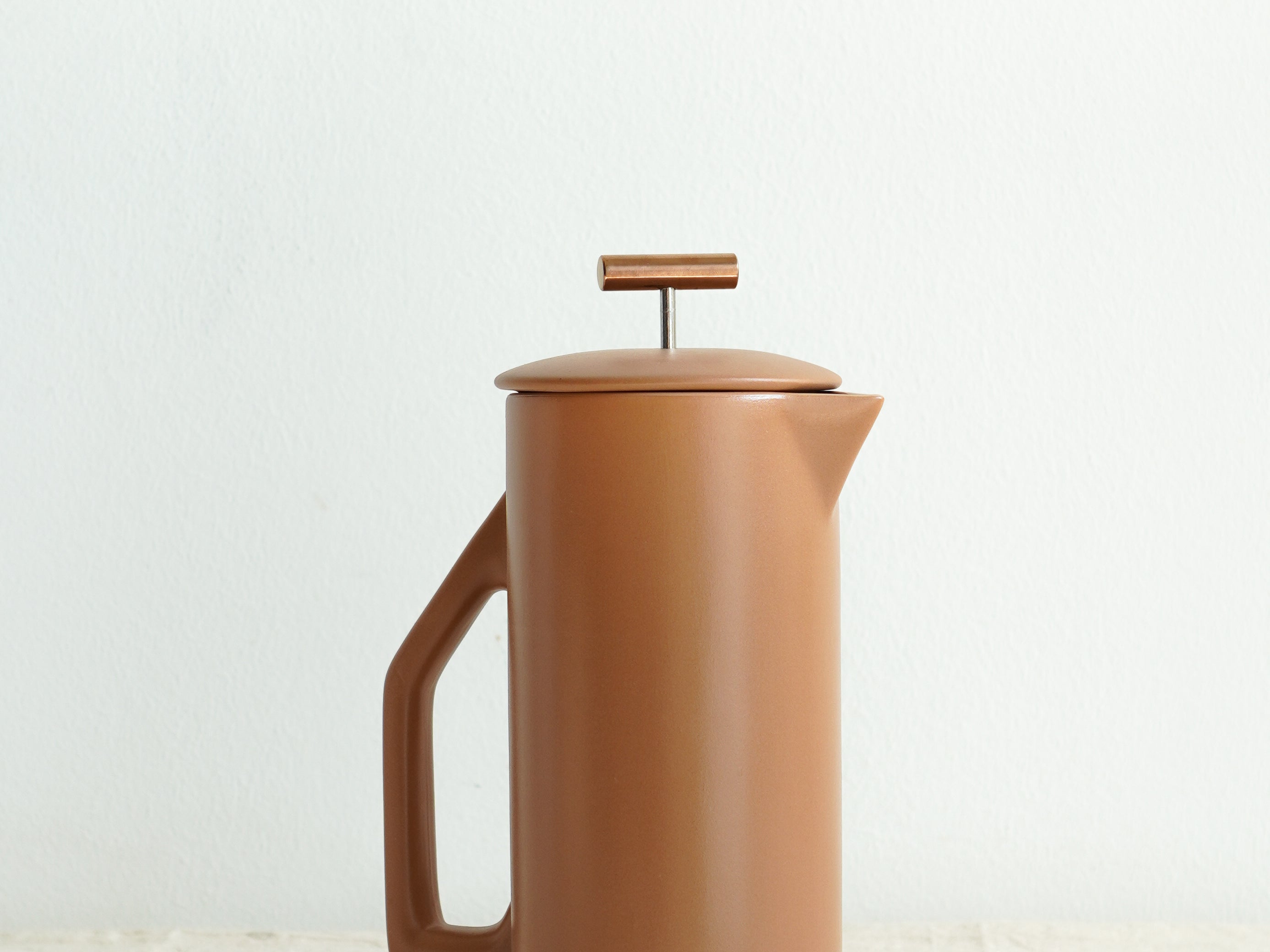 YIELD Ceramic French Press in Matte Sand