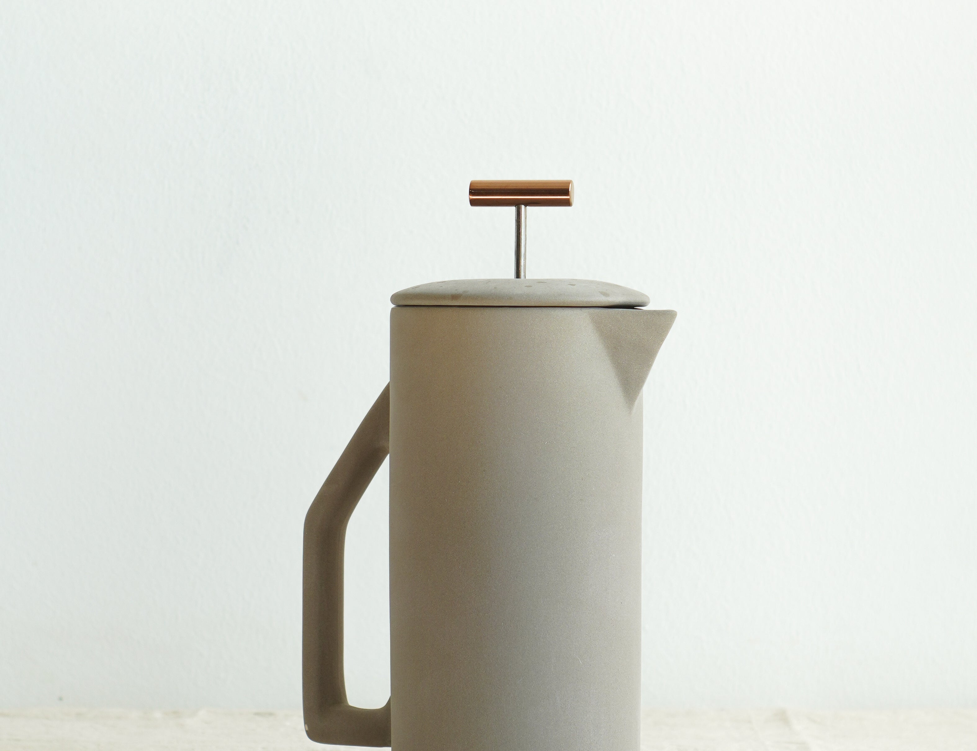 YIELD Ceramic French Press in Matte Grey