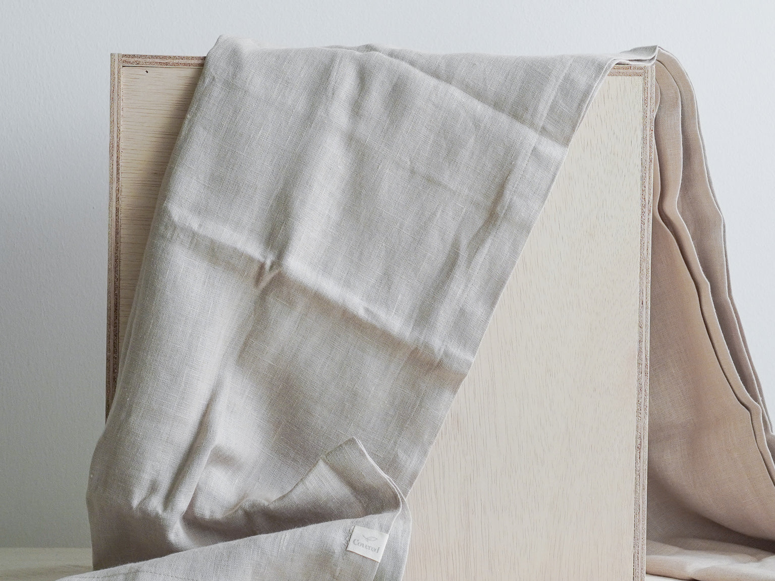 Covered 100% Linen Table Runner - Sand