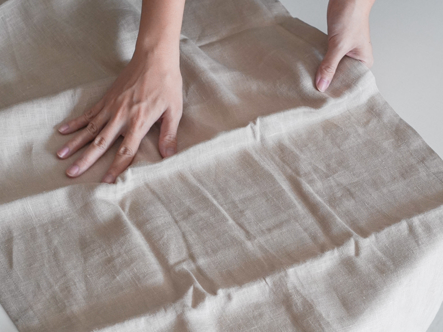 Covered 100% Linen Table Runner - Sand