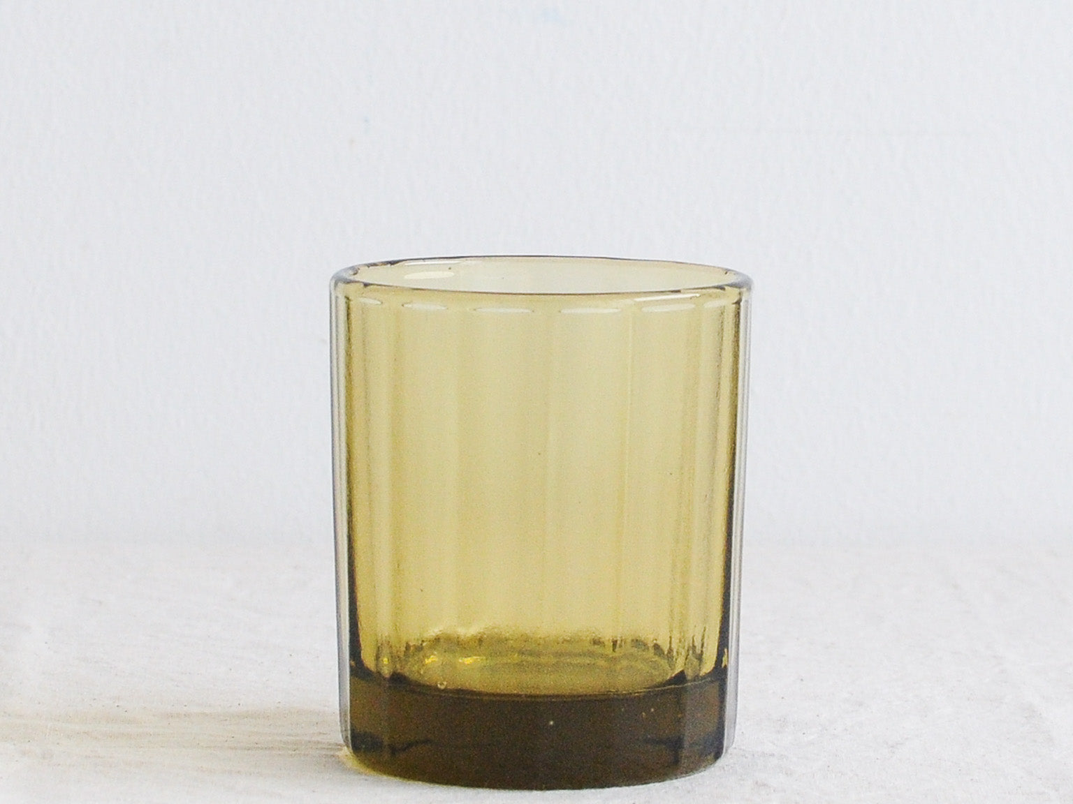 Brut Homeware Reed Tumbler in Amber, made from recycled glass