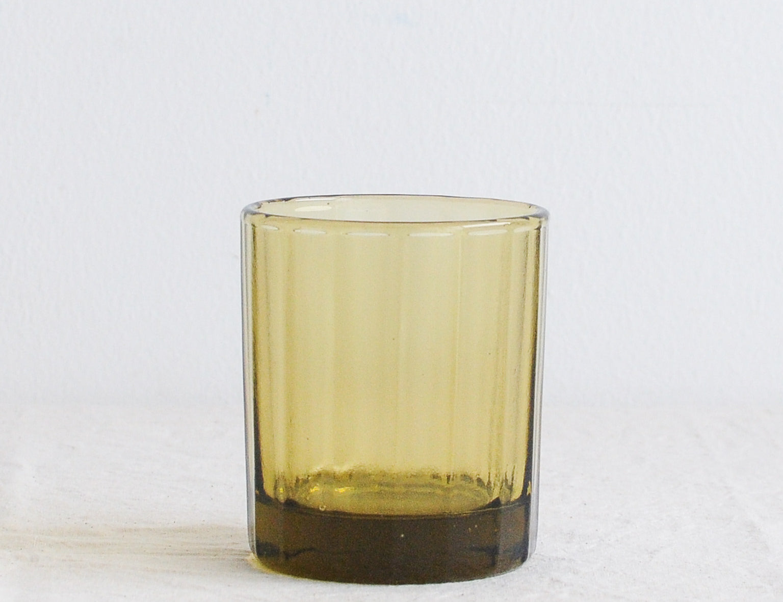 Brut Homeware Reed Tumbler in Amber, made from recycled glass