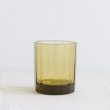 Brut Homeware Reed Tumbler in Amber, made from recycled glass