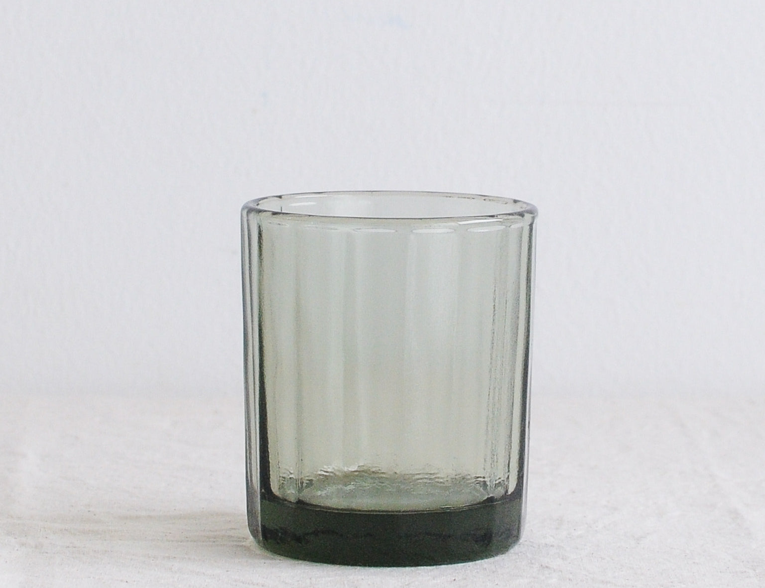 Brut Homeware Reed Tumbler in Smokey Green, made from recycled glass