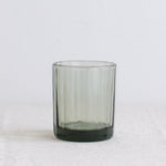 Brut Homeware Reed Tumbler in Smokey Green, made from recycled glass