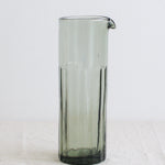 Brut Homeware Reed Carafe in Smokey Green, made from recycled glass