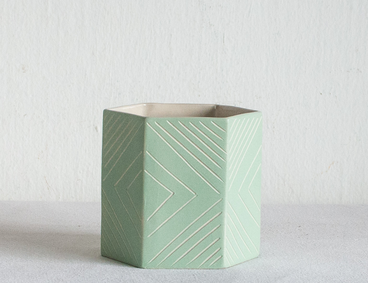 Koa by Kaitlin Hexi Vase - Small in Mint