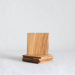 Redecker Oiled Olive Wood Square Coaster (Set of 6)