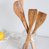 Redecker Olivewood Spatula - Perforated