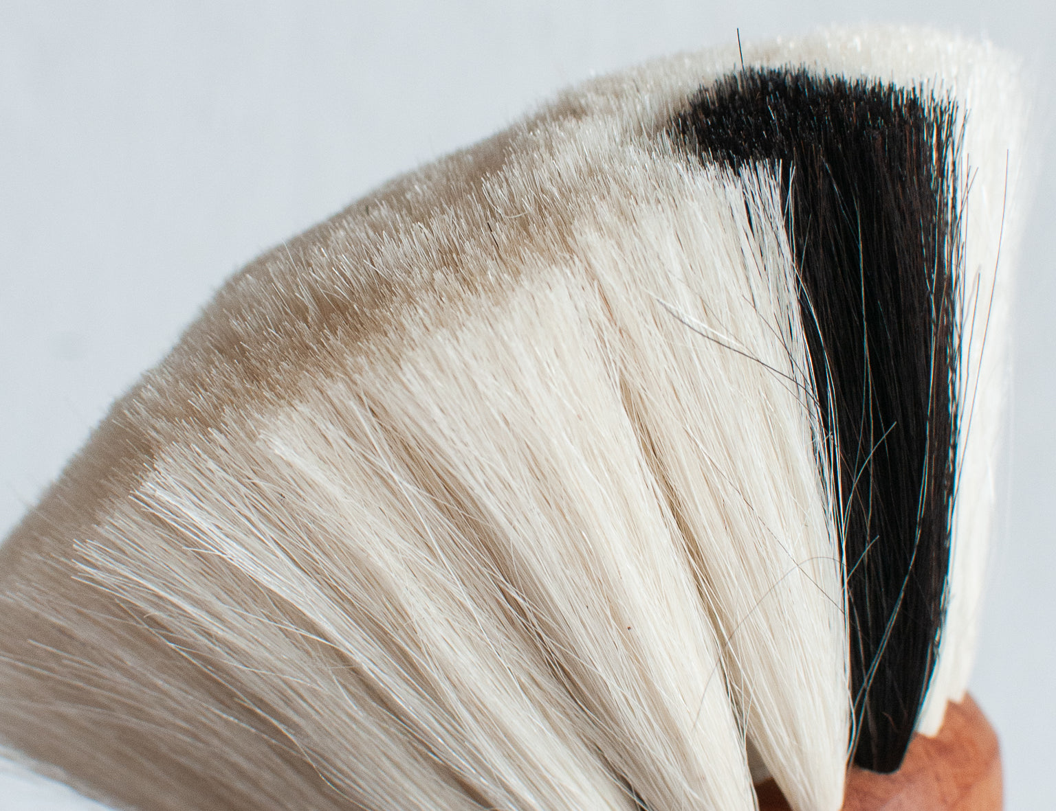 Redecker Oiled Pearwood Dust Brush - White Goat's Hair